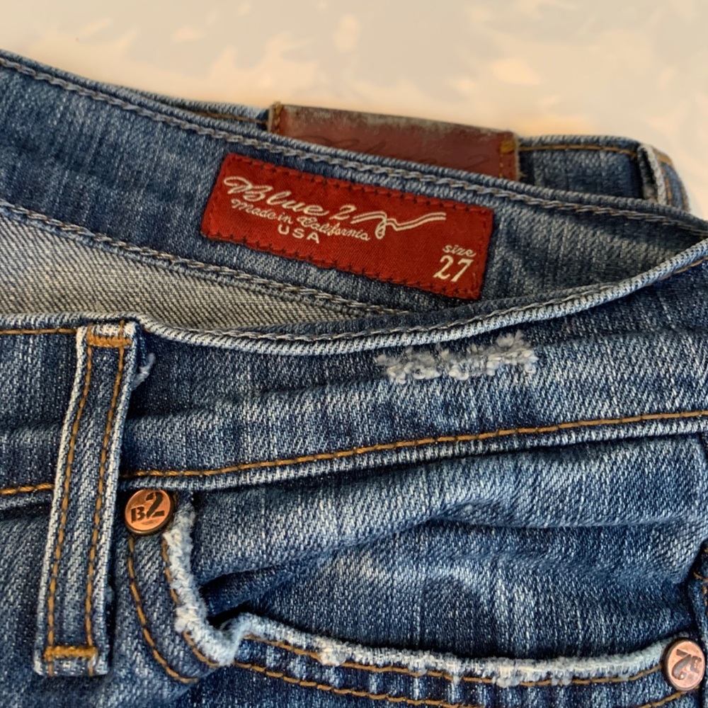 👖 Blue 2 Cropped Jeans - Picture 3 of 13